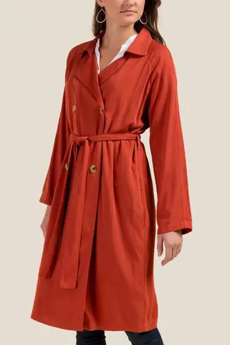Francesca's Burnt Orange Trench Coat