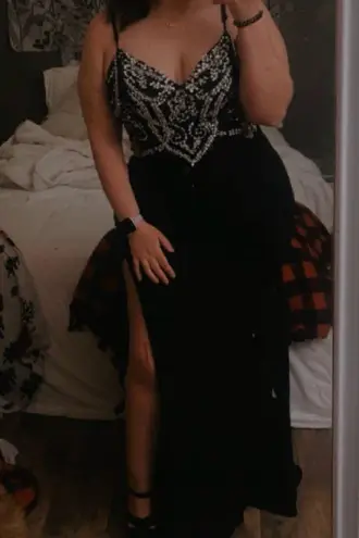 Say Yes To The Prom Embellished Spaghetti Strap Sweetheart Neckline Prom Dress