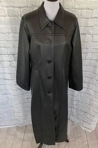Rave 4 Real vintage women L shiny polyurethane trench coat Black Size L