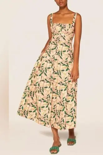 AGUA BY AGUA BENDITA Pink Hortencia Dos Gardenias Rosa Midi Dress Sleeveless Size M