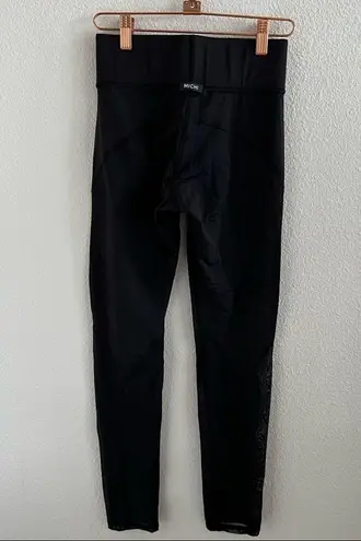Michi Back Active Leggings Workout Mesh Paneling Nylon Spandex Small