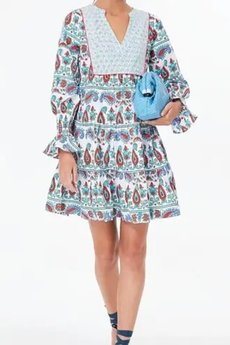 Tuckernuck Teal and Seagrass Block Print Kenzo Dress Coverup V