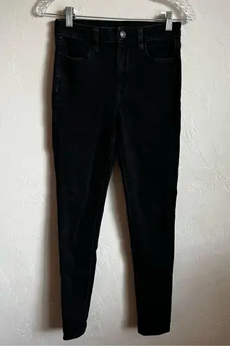 American Eagle AEO Black 360 Next Level Stretch Super High Rise Jeggings