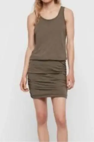 All Saints Green Ruched Sheath Mini Dress Small