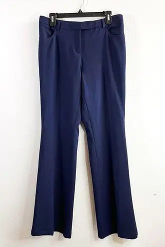 Akris Punto Pants Mikko Straight Leg Boyfriend Pants in Navy Blue Sz US 10 EUC