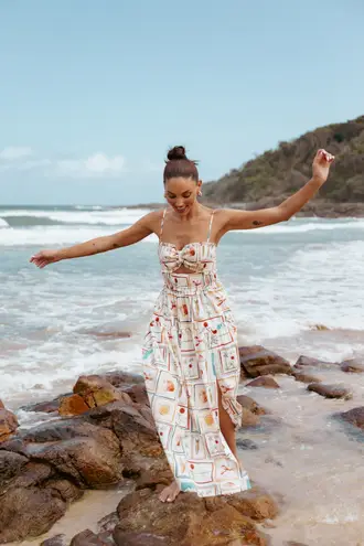 Petal and Pup Maxi Dress