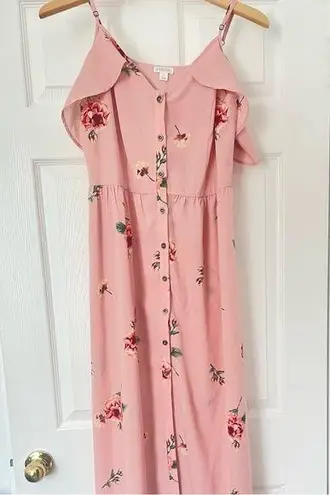 Xhilaration target  pink floral maxi dress (S)