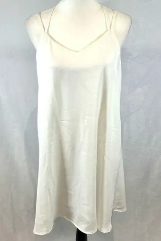 Very J white strappy vneck shift dress size small