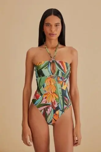 Farm Rio NEW  Banana Foliage One Piece Swimsuit B1006