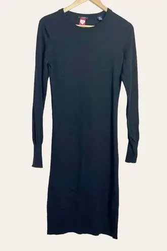 Scotch & Soda Art Dep. '77 Black Wool Blend Long Sleeve Crewneck Sweater Dress M