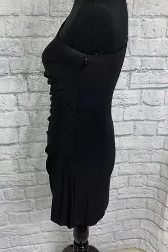 JS Boutique one shoulder rouched dress w/sequin appliqué black sz 6