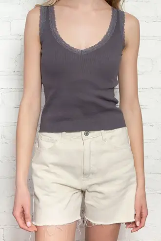 Brandy Melville Ronnie V-Neck Lace Tank Top