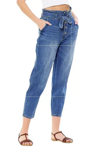 Wax Jean High Rise Paperbag Mom Denim Pants Jeans