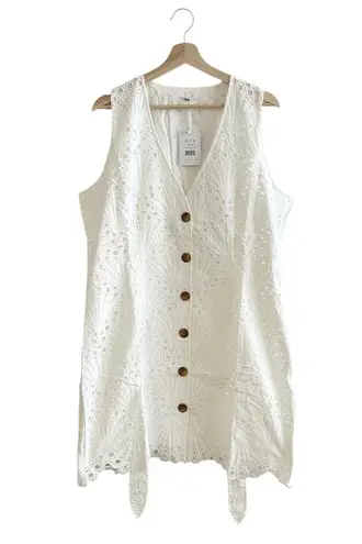 ANDIE The Navarino Dress in Eyelet White XL NWT