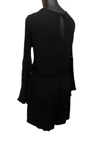 Ambiance Boho Crinkle Gauze Romper in Black Size 3X