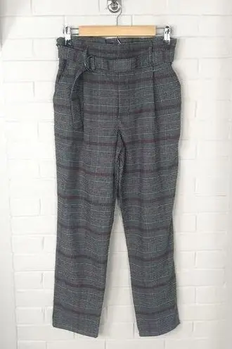 Hollister  Soft Flannel Plaid Belted Straight Leg Pants