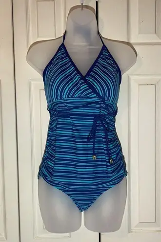 Motherhood Maternity Striped One Piece Swimsuit S