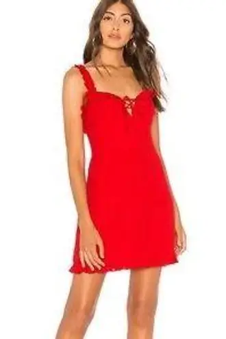 About Us Red Scrunched Dress