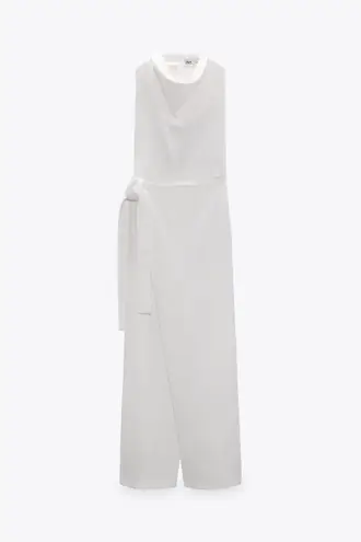 ZARA jumpsuit white romper kaftan