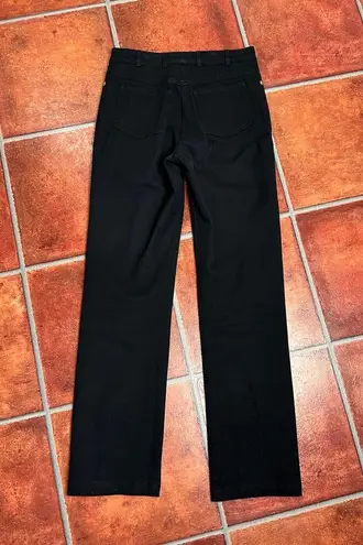 St. John Black Straight Leg Classic Dress Pants w/ Gold Accents Size 0