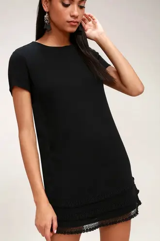 Lulus Buenos Aires Black Shift Dress