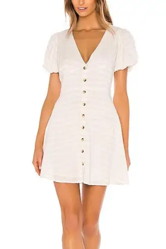 l*space  Sabrina Puff Sleeve Dress Cream Ivory Size XLarge nwt