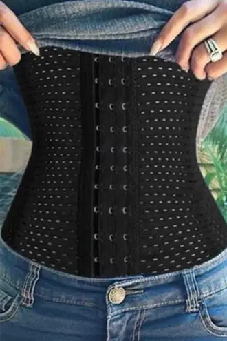 BEST SELLER Black Slimming Body Shapewear Waist Trainer Sz M Size M