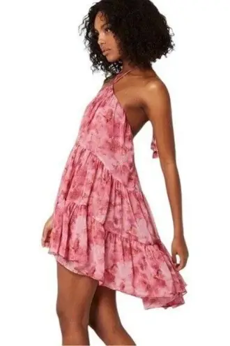 MISA Los Angeles NWT Sastra Mini Halter Dress Abstract Floral Size M