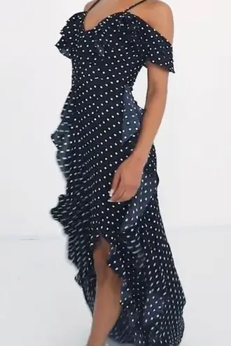 Pretty Little Thing Black Polka Dot Dress Size 2