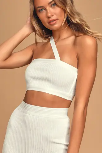 Lulus Two Piece White Bodycon MIDI Dress