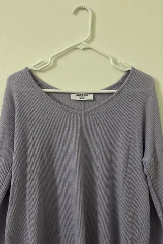 Double Zero Lilac Thermal Long Sleeve Sweater