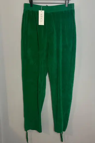 Suzie Kondi NWT - Unisex Track Pants Jelly Bean Green Velour
