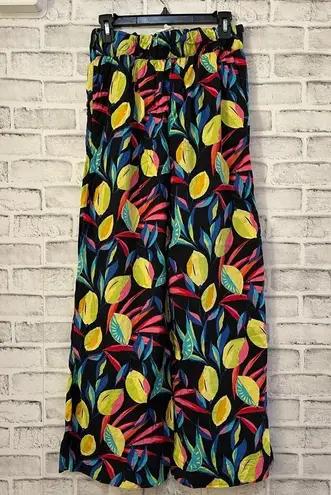 Women’s Tabitha Brown for Target black floral wide leg pants XS