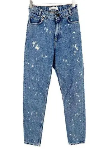 Sandro Paris Paint Bleach Splatter Jeans Medium Wash FR Size 34 US Size 2 EUC