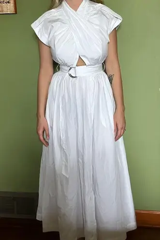 Derek Lam 10 CROSBY
Celeste wrap-effect cutout cotton-poplin maxi dress