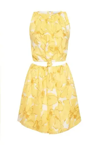 Faithfull the Brand Enditha Cutout Mini Dress, Willa Floral Print, Size 2 NWT