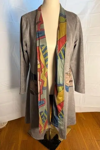 Adore Red and Gray Jacket with Artistic Flair