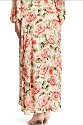 Bobeau High Low Large Floral Print Wrap Dress Size XS