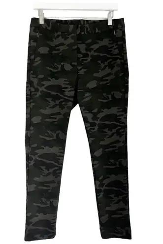 Soft Surroundings Willow Camouflage Stretch Knit Straight Leg Pants Green 8P