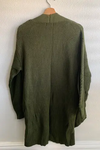 Universal Threads Universal Thread Cardigan Olive Green Long With Pockets