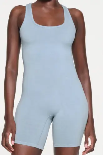 SKIMS NWT Outdoor Mid Thigh Bodysuit in Denim/Pacific Blue