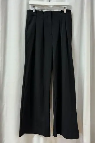 Glassons High Waisted Wide Leg Pleated Trouser Dress Pants Black Women's Size 12