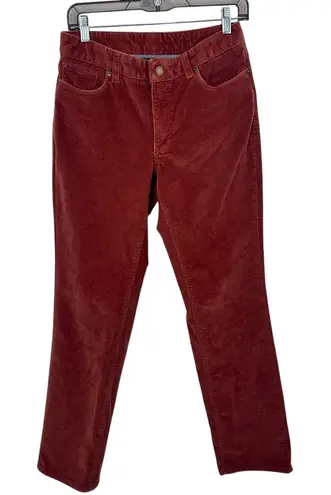 L.L. Bean Corduroy Pants Rust Orange Straight Leg Casual Womens Size 4 Casual Red - Image 1