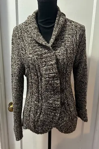 Reference Point Brown and White Knit Cardigan in XL - Image 1