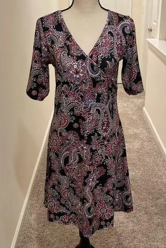 prAna  Faux Wrap Paisley multi Color Dress Size L