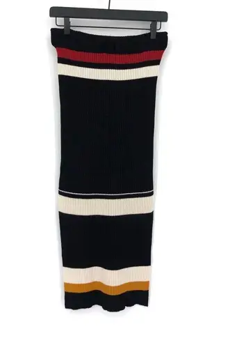 OSKLEN Striped Knit Skirt Black Red White Yellow M Size M