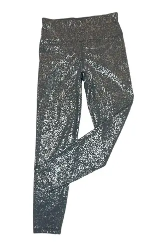 Sweaty Betty Leggings Silver Goddess 7/8 Workout Grey Terrazzo Foil Small