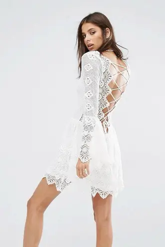 Jen's Pirate Booty XS Everlasting Lace Backless Mini Dress in White