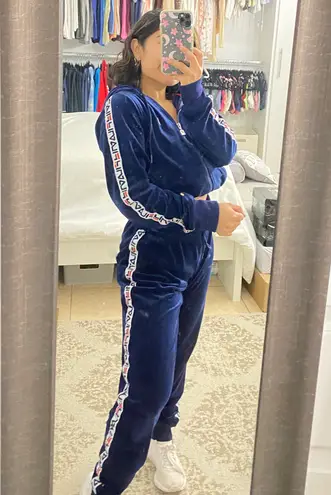 FILA Royal Blue Velvet Matching Sweat Set