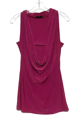 Twenty One Pink Tunic Dress Women XS Waterfall Cowl Neck Draped Flowy Boho Spring